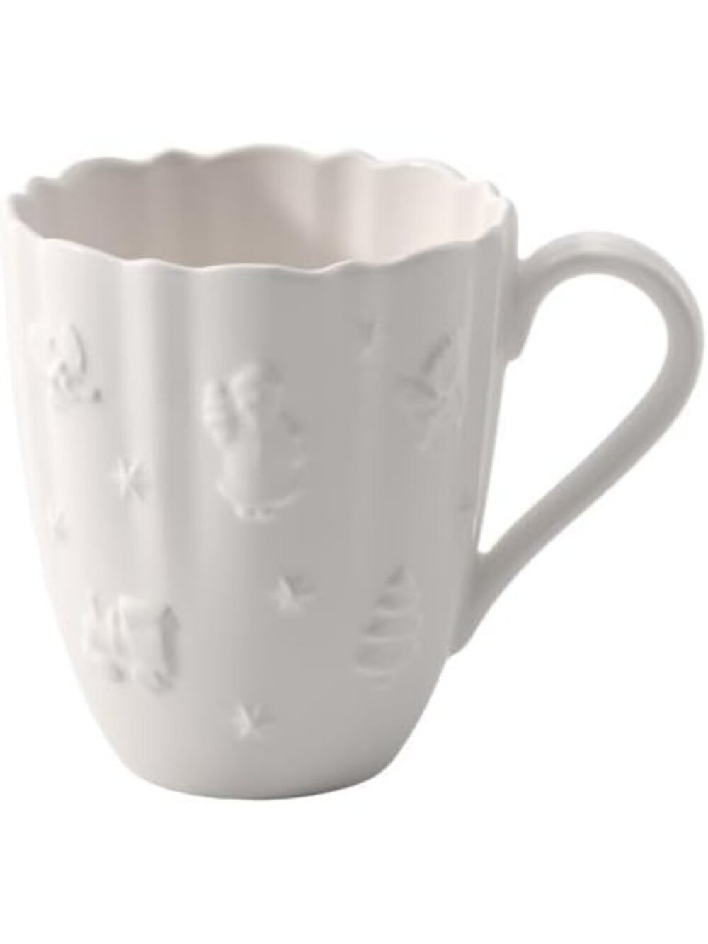 Elegant Royal Classic Mug - White Ceramic, Festive Holiday Design, Perfect Gift